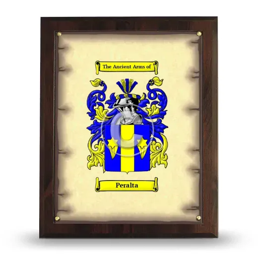 Peralta Coat of Arms Plaque
