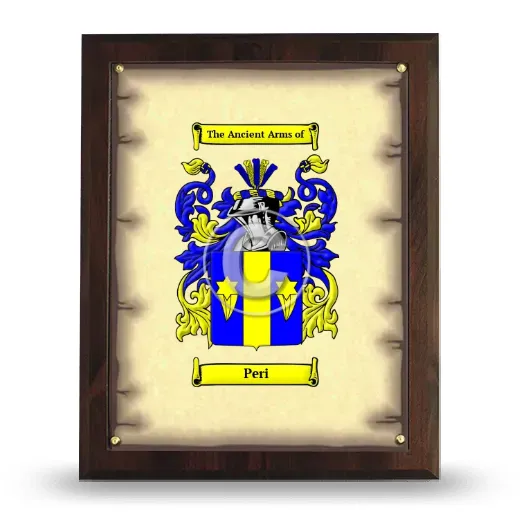 Peri Coat of Arms Plaque