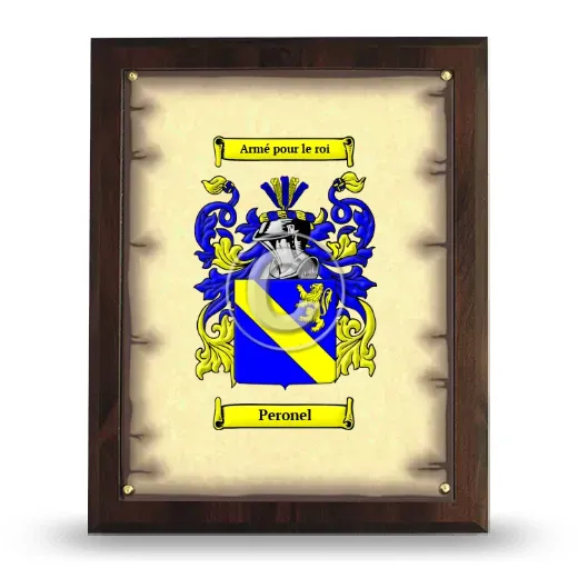 Peronel Coat of Arms Plaque