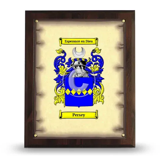 Persey Coat of Arms Plaque