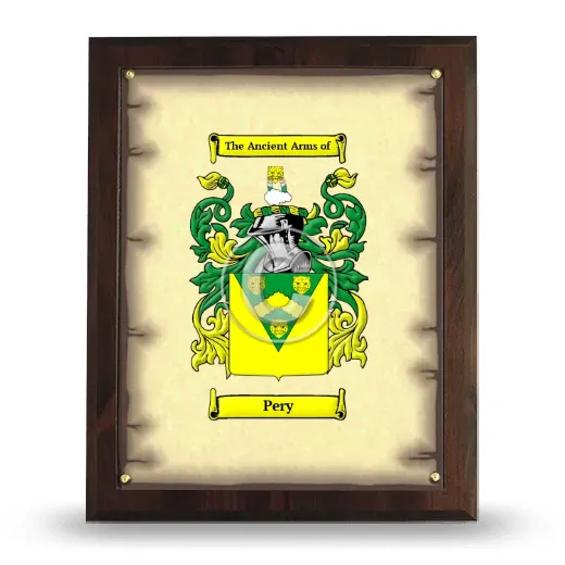 Pery Coat of Arms Plaque