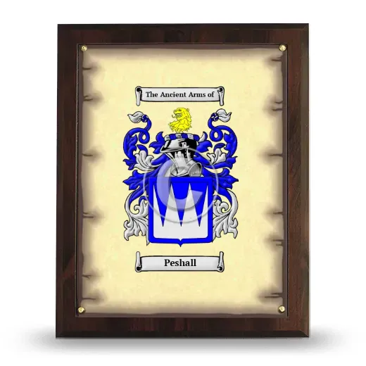 Peshall Coat of Arms Plaque