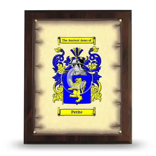 Petite Coat of Arms Plaque