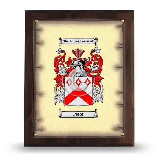 Petot Coat of Arms Plaque