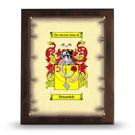 Petrovich Coat of Arms Plaque
