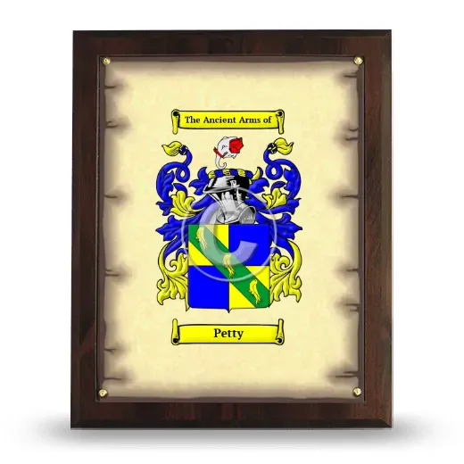 Petty Coat of Arms Plaque