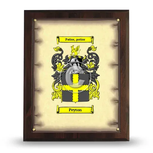 Peyton Coat of Arms Plaque