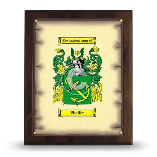 Pheifer Coat of Arms Plaque