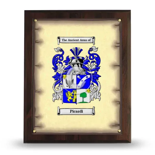 Picardi Coat of Arms Plaque