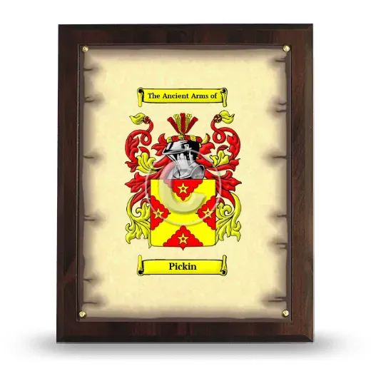 Pickin Coat of Arms Plaque