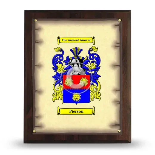 Pierson Coat of Arms Plaque