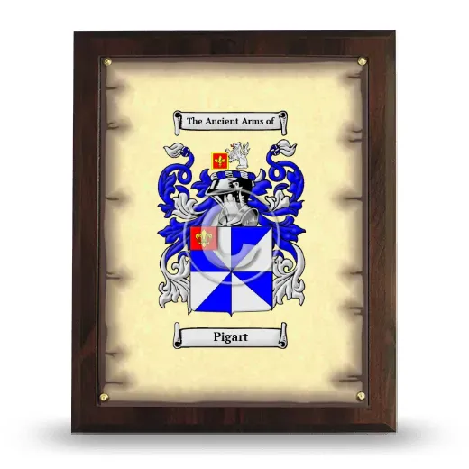 Pigart Coat of Arms Plaque