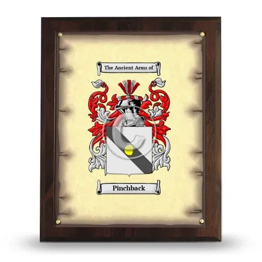 Pinchback Coat of Arms Plaque