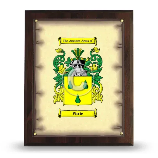 Pirrie Coat of Arms Plaque