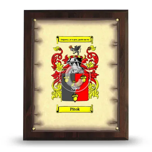 Pitok Coat of Arms Plaque