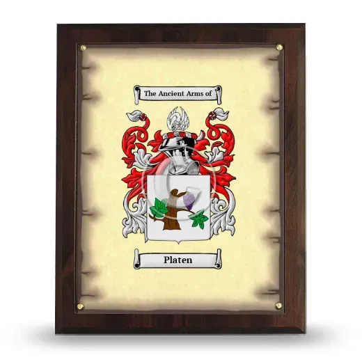 Platen Coat of Arms Plaque