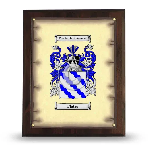 Plater Coat of Arms Plaque