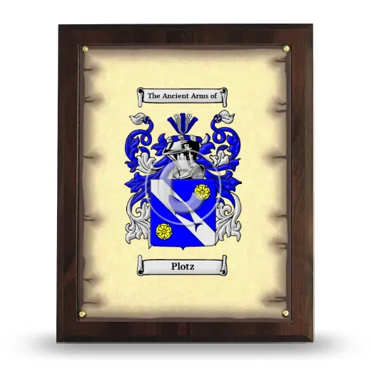 Plotz Coat of Arms Plaque