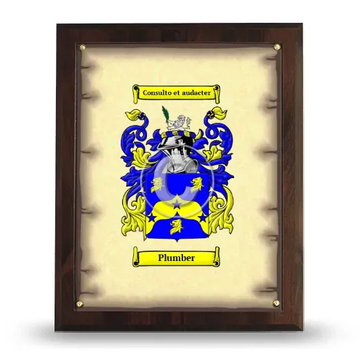 Plumber Coat of Arms Plaque