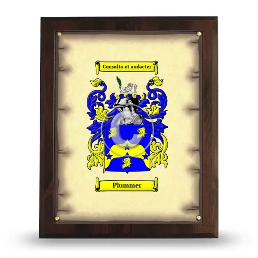 Plummer Coat of Arms Plaque