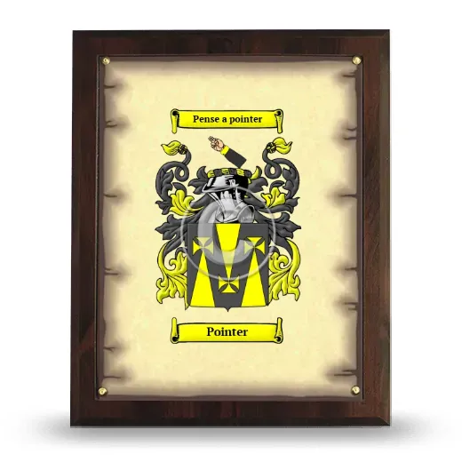 Pointer Coat of Arms Plaque