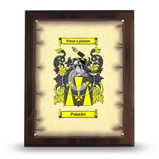 Pointier Coat of Arms Plaque