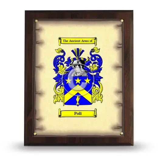 Poli Coat of Arms Plaque