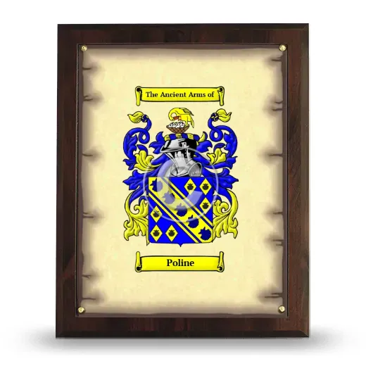 Poline Coat of Arms Plaque