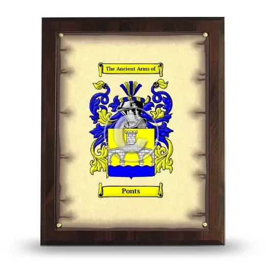 Ponts Coat of Arms Plaque