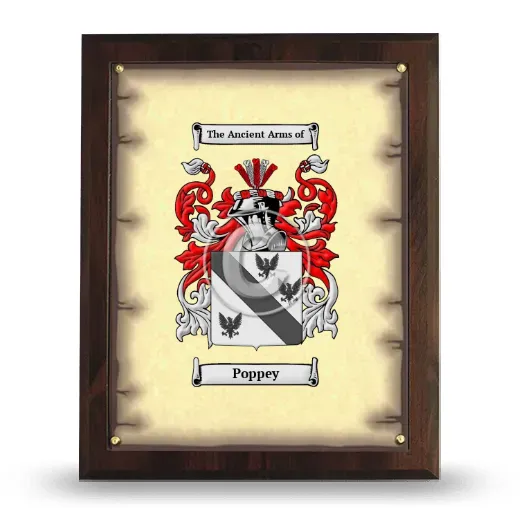 Poppey Coat of Arms Plaque