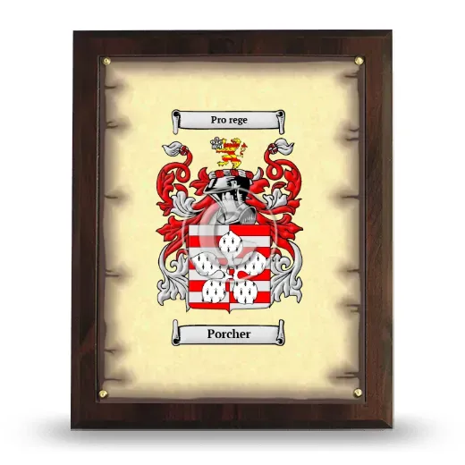 Porcher Coat of Arms Plaque