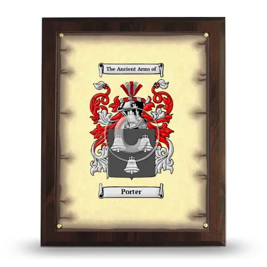 Porter Coat of Arms Plaque