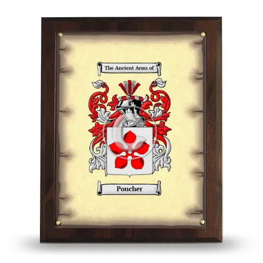 Poucher Coat of Arms Plaque