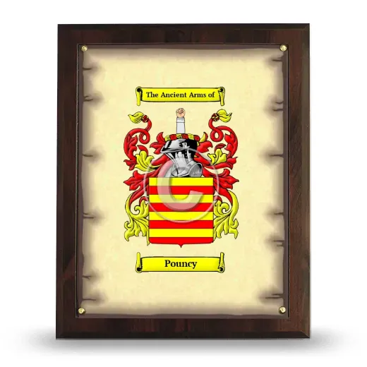 Pouncy Coat of Arms Plaque