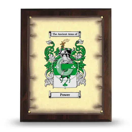 Power Coat of Arms Plaque