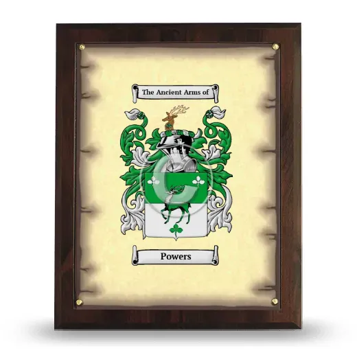 Powers Coat of Arms Plaque