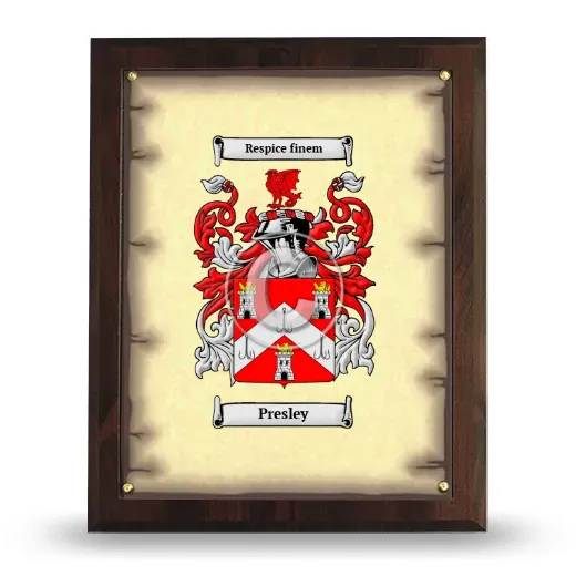 Presley Coat of Arms Plaque