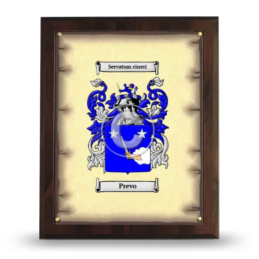 Prevo Coat of Arms Plaque