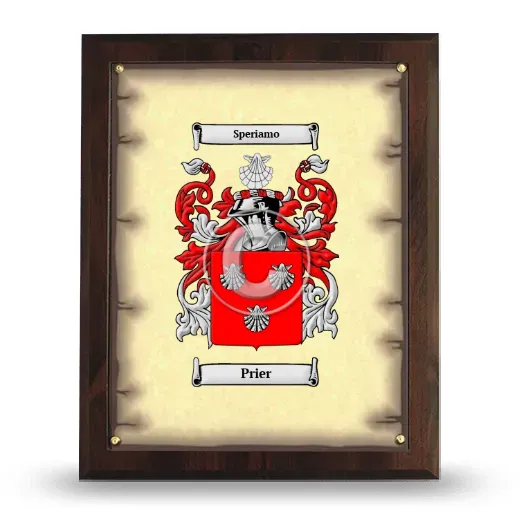 Prier Coat of Arms Plaque