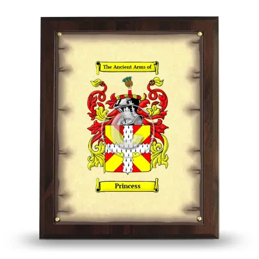 Princess Coat of Arms Plaque
