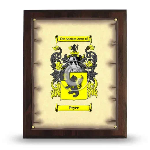 Pryce Coat of Arms Plaque