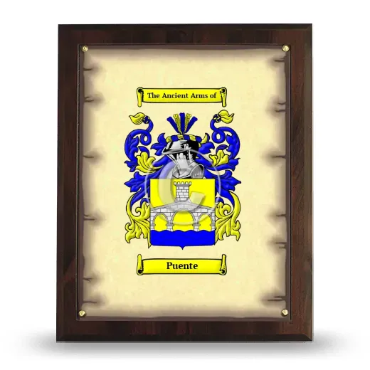Puente Coat of Arms Plaque