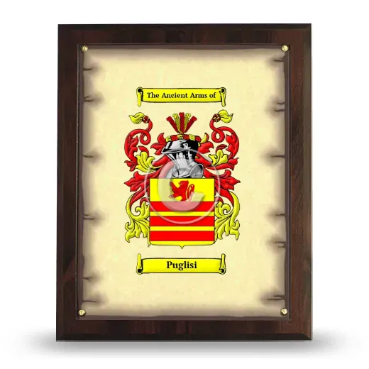 Puglisi Coat of Arms Plaque