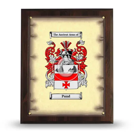 Pund Coat of Arms Plaque