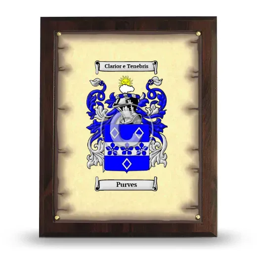 Purves Coat of Arms Plaque