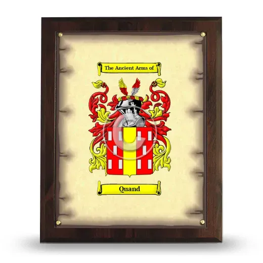 Quand Coat of Arms Plaque