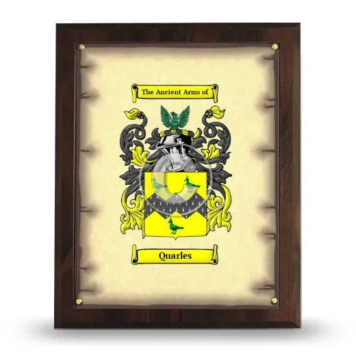 Quarles Coat of Arms Plaque