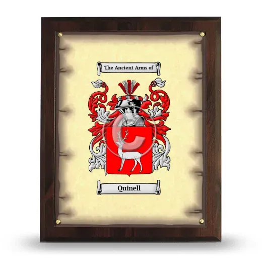 Quinell Coat of Arms Plaque