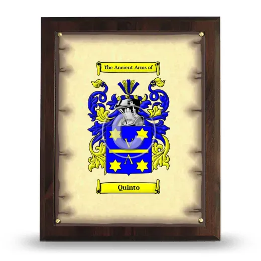 Quinto Coat of Arms Plaque