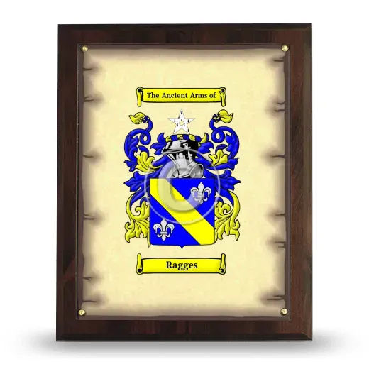 Ragges Coat of Arms Plaque